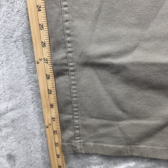 Van Heusen Flex Waistband Dress Pants Mens 34x34 Olive Straight Fit Non-Iron - Picture 3 of 13